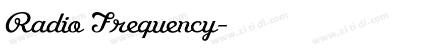 Radio Frequency字体转换